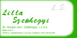 lilla szephegyi business card